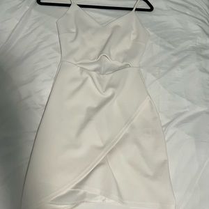 white cut-out mini dress size small